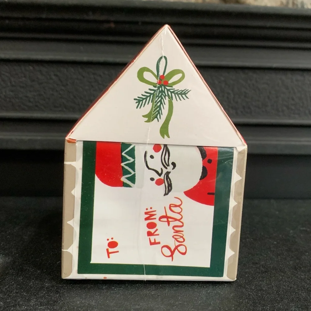 Crate & Barrel Santa Christmas Holiday Gift Tags Cabin Label Box S/50 New